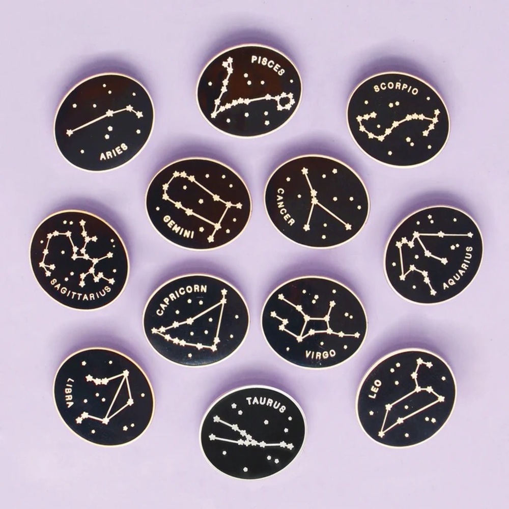 Zodiac constellation Taurus enamel pin